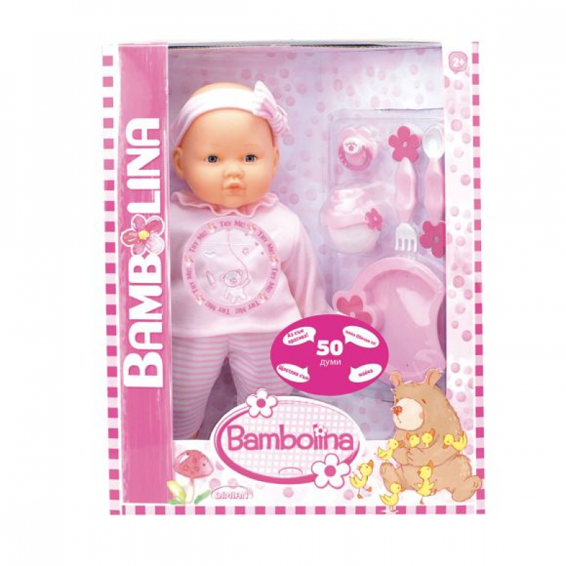 BAMBOLINA Кукла с комплект за хранене 38 см. BAMBOLINA Кукла с комплект за хранене 38 см.